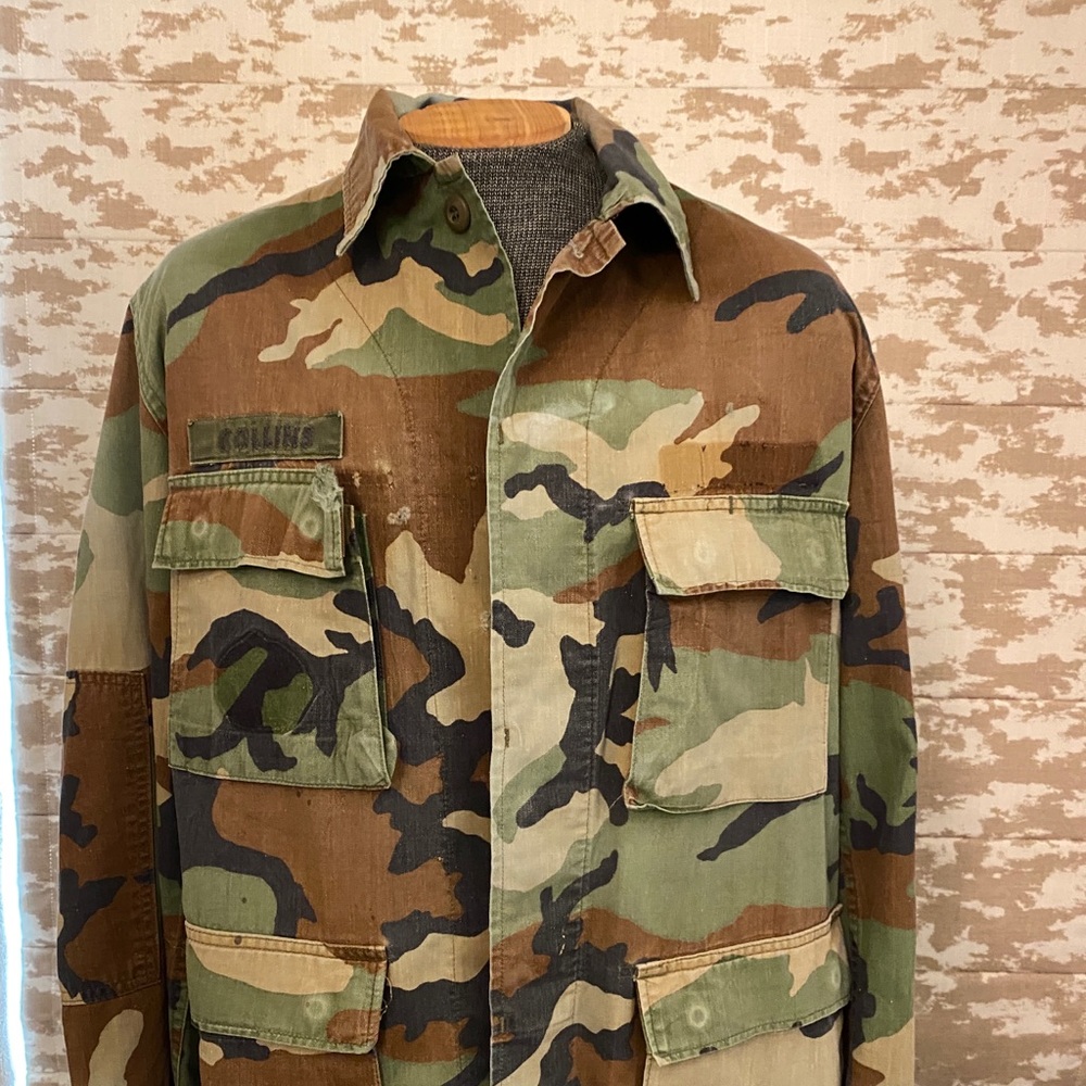 Vintage woodlands camo shirt